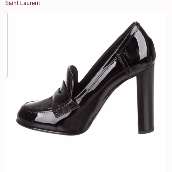 Saint Laurent Shoes - Saint Laurent YSL Patent Loafers 105 Pumps Heels